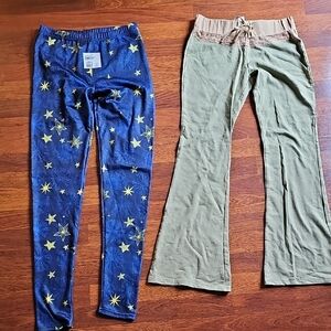 Finesse Green and Tan Pants Set